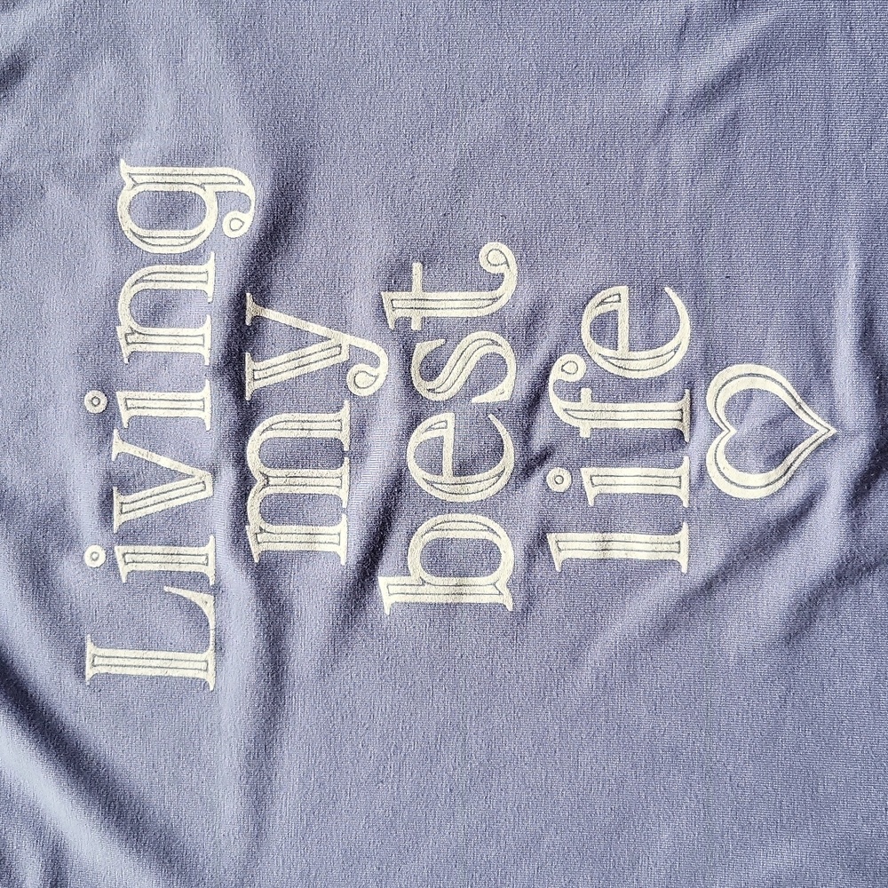 Lularoe XXS Purple T-Shirt Living my best life